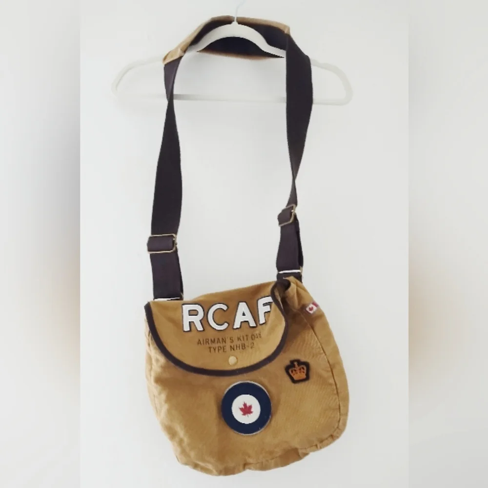 RCAF Canvas Crossbody Bag in Tan